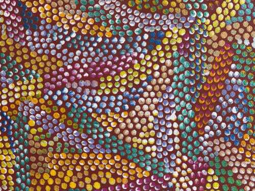 Jennifer Purvis Kngwarraye (c.1970- ), Yam Dreaming dyptich 2011