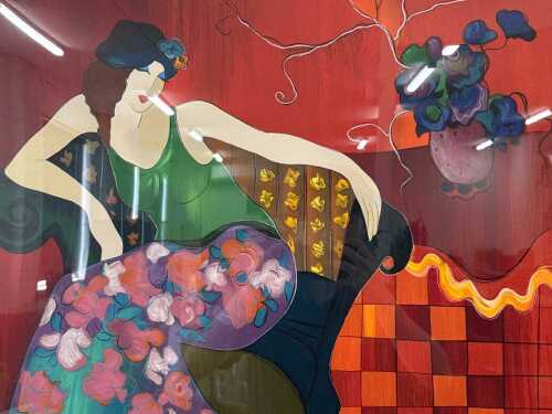 Itzchak (Isaac) Tarkay 1935-2012, Relaxing in Red, 2006, 37/85