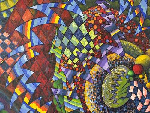 Bruce Moore (1937-2022), Overture 1812, 1986. Oil painting on canvas