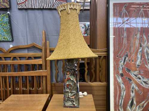 Mid-century abstract ceramic lamp