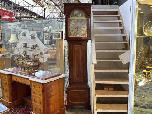 George III Scottish mahogany longcase clock by Dan Brown of Glasgow
