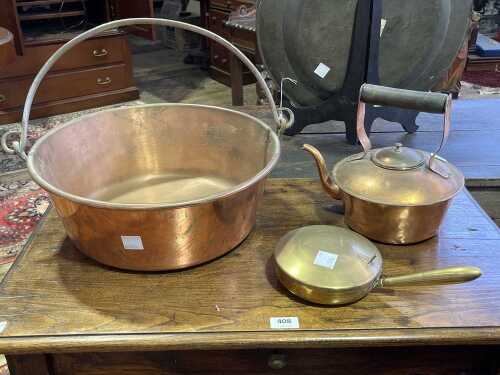 Group of vintage copperware