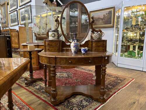 Victorian burr walnut dressing table