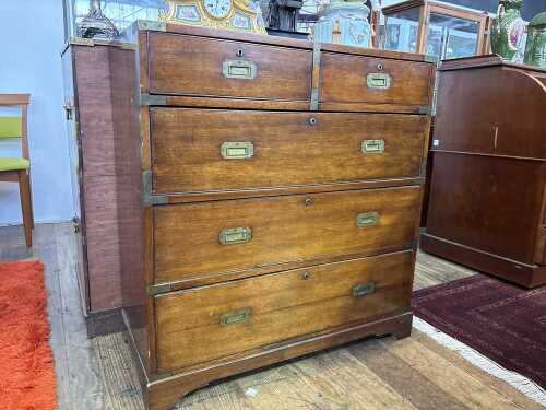 Victorian campaign chest of drawers