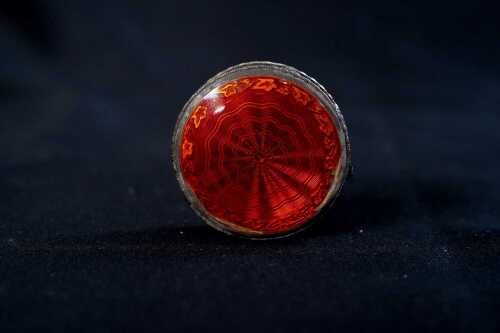 Antique Austrian enamelled sterling silver compact