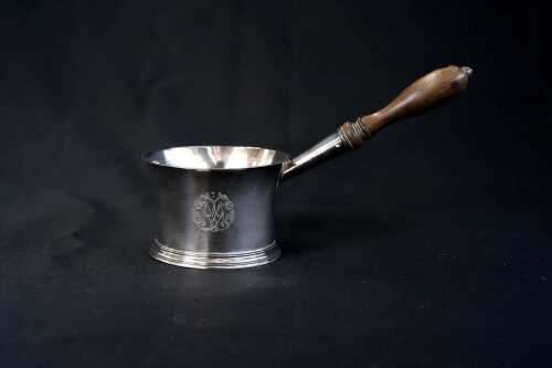 George I English sterling silver brandy warmer, 1729, total weight 138g