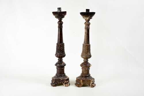 Pair of 19th-century Spanish candlesticks
