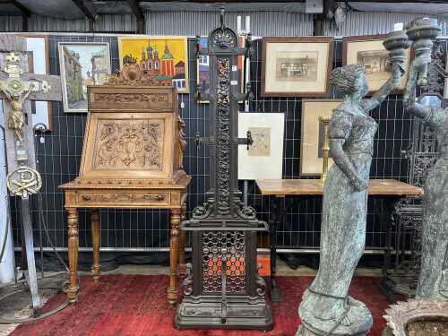 Victorian cast-iron hall stand