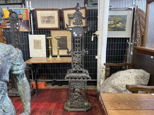 Victorian-style cast-iron hall stand