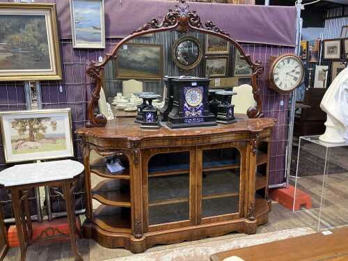 Victorian burr walnut cabinet
