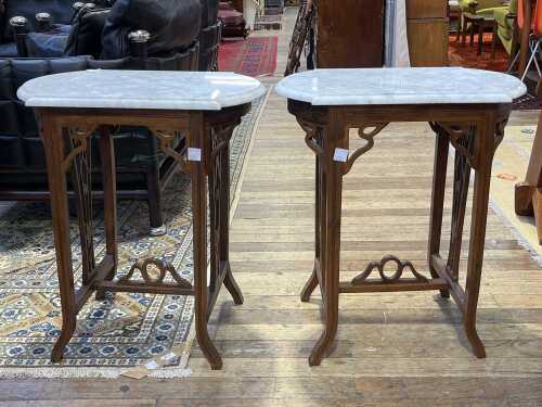 Pair of Art Nouveau-style side tables