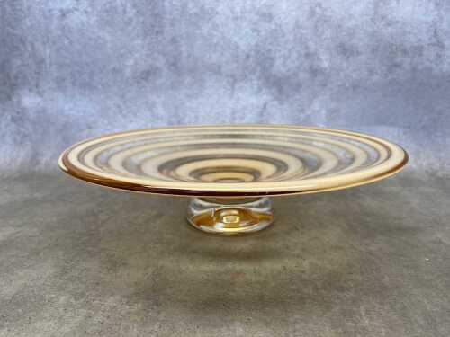 Vintage centre bowl with swirl pattern