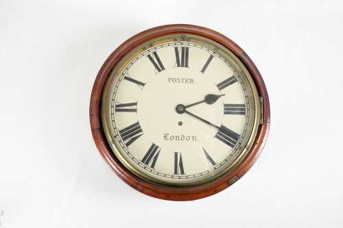 Antique Foster of London English railway clock