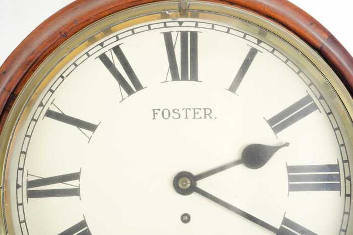 Antique Foster of London English railway clock