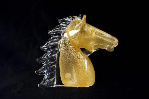 Marcolin Murano art glass horse head