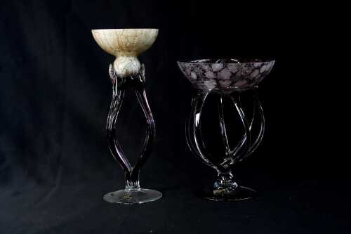 Two Krosno blown art glass pieces