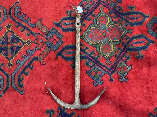 Antique cast iron boat anchor