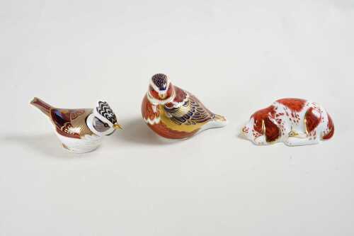 Three Royal Crown Derby porcelain figures