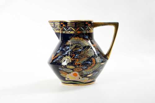 Carlton ware 'Chinese Dragon' Art Deco hand painted porcelain jug