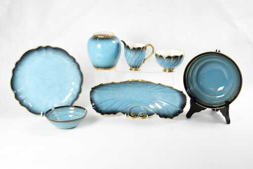 Group of Carlton Ware Bleu Royale porcelain pieces