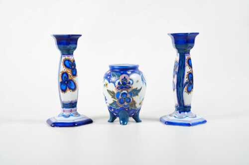 Three Carlton Ware Handcraft porcelain pieces