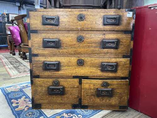 Antique Japanese chest of five drawers