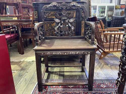 Chinese rosewood armchair