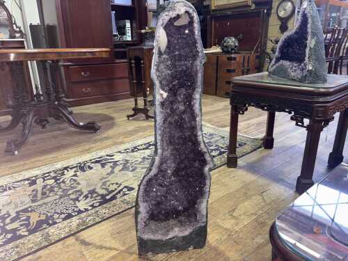 Large cathedral-shape amethyst crystal geode