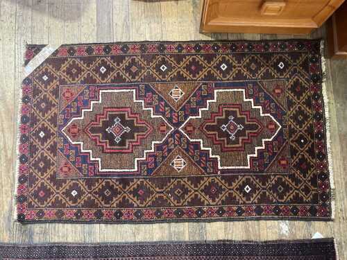 Afghan Baluchi handmade wool rug