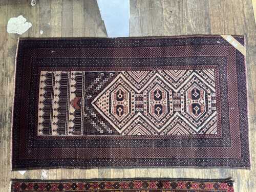 Afghan Baluchi handmade wool prayer rug