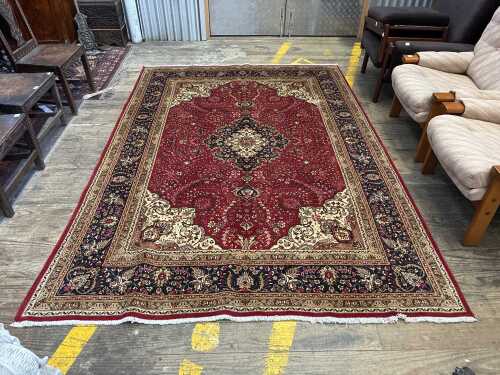 Persian Tabriz handmade wool rug