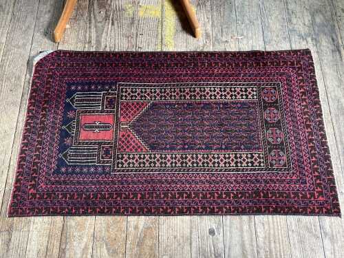 Afghan handmade wool prayer rug