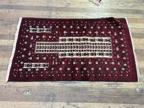 Afghan handmade wool prayer rug