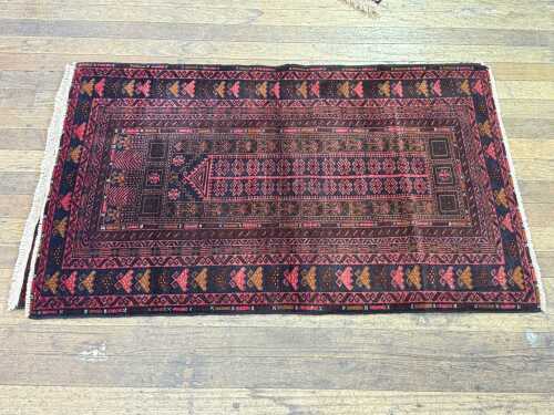 Afghan handmade wool prayer rug