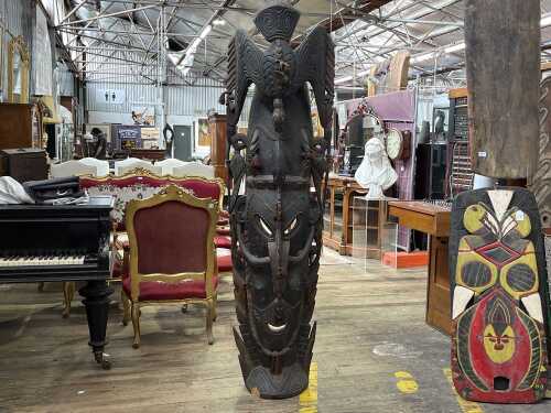 Traditional Papua New Guinea timber totemic figure. Collected 1960s