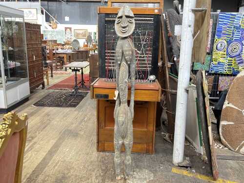 Traditional Papua New Guinea female ancestor figure. Collected 1960s