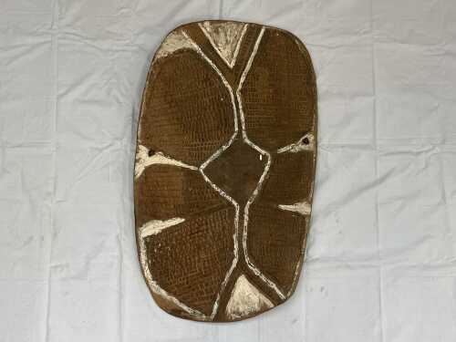 Traditional Papua New Guinea war shield. Collected 1960s