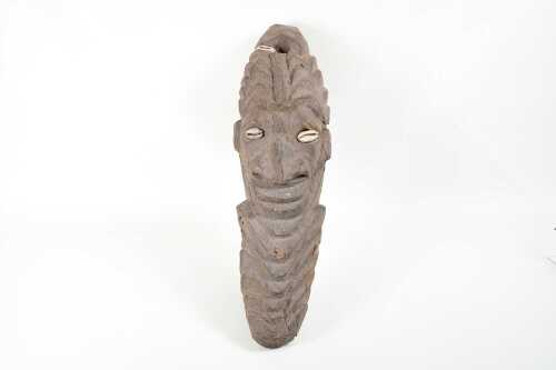 Traditional Papua New Guinea carved timber mask.