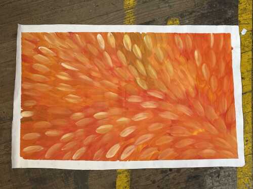 Gloria Tamerre Petyarre (1945-), Bush Medicine Leaves, 2007. Acrylic painting on canvas, unstretched