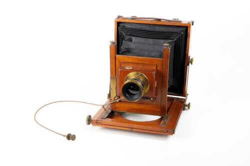 Antique mahogany plate camera