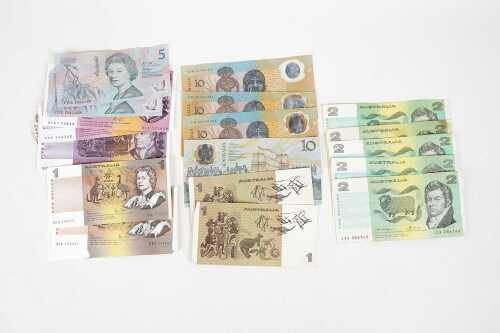 Group of Australian paper and polymer notes