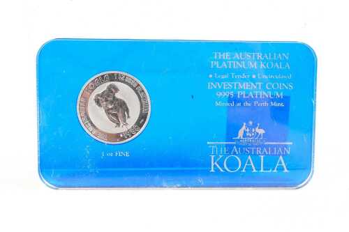 The Australian Platinum Koala $100 proof coin
