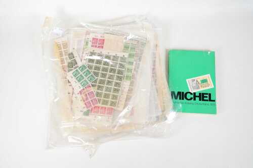 Collection of German stamp sheets and part sheets