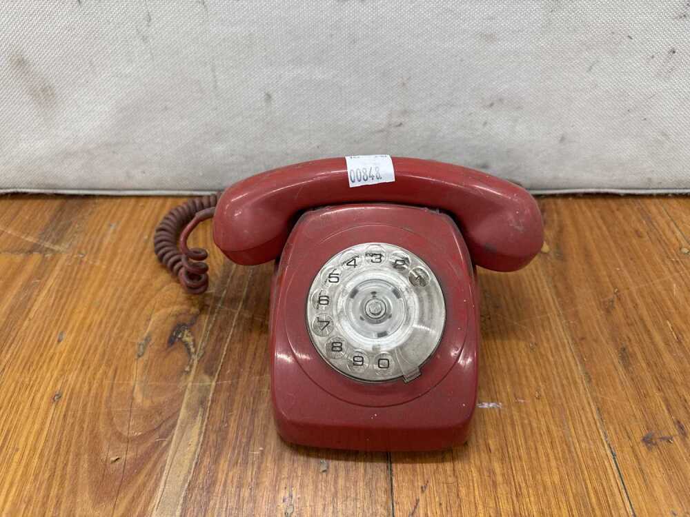 Red Work Phone Two dial phones, in colours red and black.