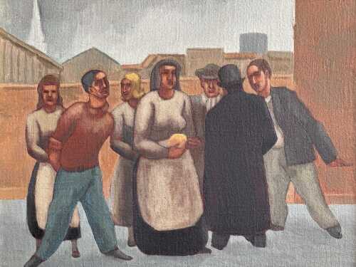 Horace Ascher Brodzky (1885-1969), Street Scene, 1947