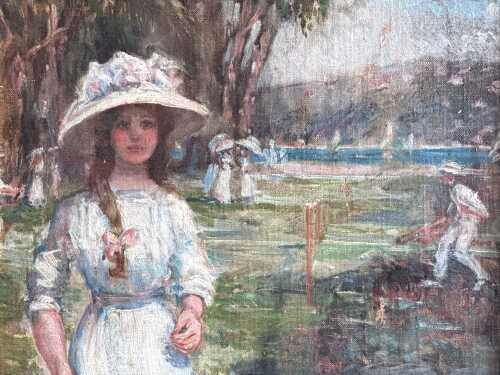 Artist Unknown, tennis scene