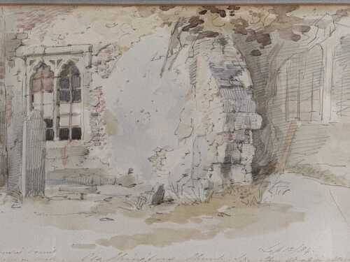William Thomas Strutt (1825-1915) Old Chingford Church, Essex, 12th September, 1884