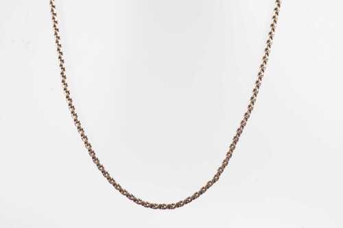 A fancy link chain in 9ct yellow gold.