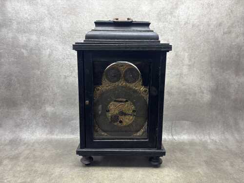 An antique bracket clock, movement by Bernardt Lichka of Janowitz