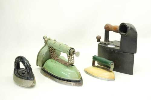 Four antique irons